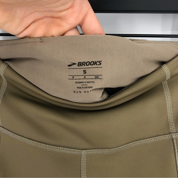 BROOKS Method 7/8 Tight Dark Oatmeal Tan XS - Picture 5 of 7